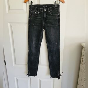 Zara Woman 2 *26.5x27.5" Black Jean Excellent Condition